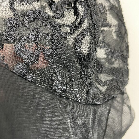Private Luxuries Black layered Lace Babydoll Lingerie Size Small Vintage - Picture 2 of 7